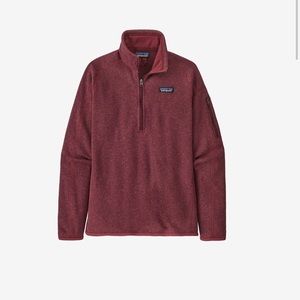 Patagonia burgundy (sequoia red)  quarter zip pullover womens small
